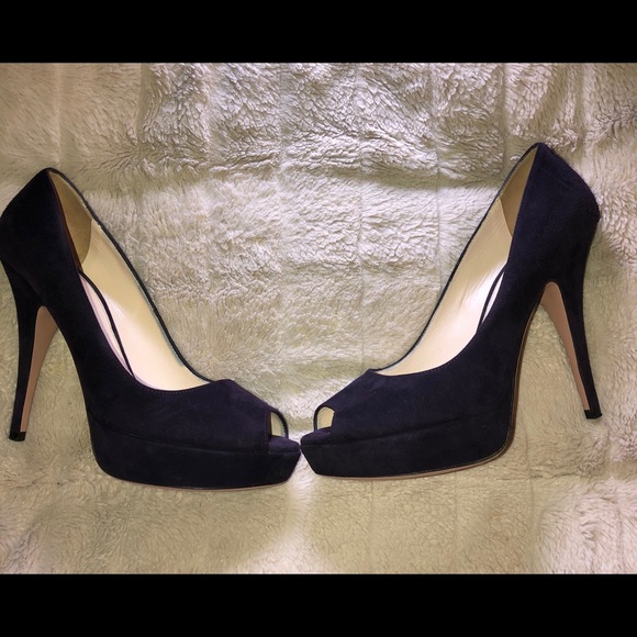 Prada Purple Suede PeepToe Platform Heel,Size-39(9 - Picture 6 of 15